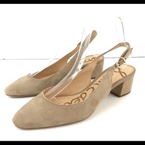 Sam edelman suede slingback 7.5 nude